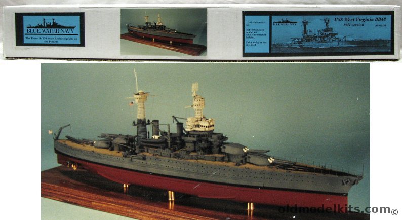 Blue Water Navy USS West Virginia Battleship - 1941 Configuration, BN350100 plastic model kit